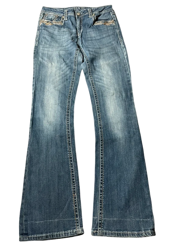 Grace Y2K flared Jeans blau Größe S