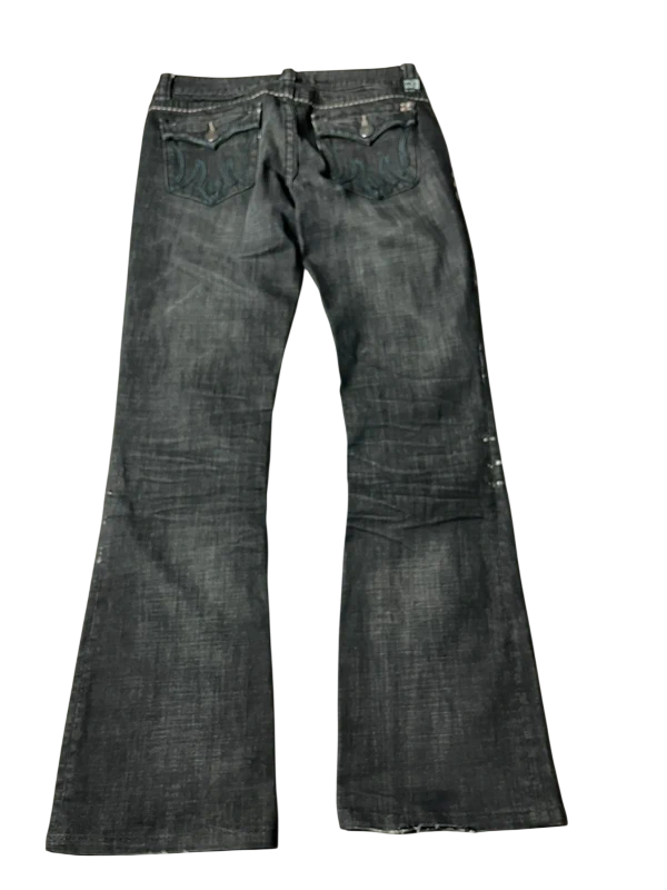 Mek Y2K flared Jeans schwarz Größe M