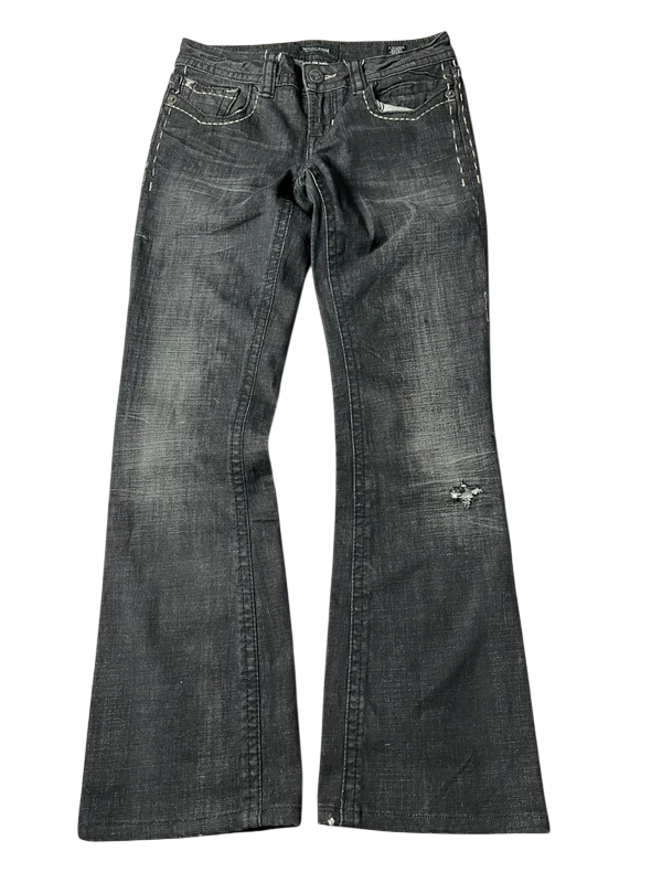 Mek Y2K flared Jeans schwarz Größe M