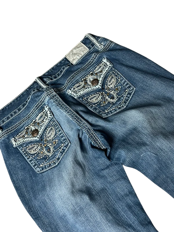 Y2K flared Jeans blau Größe M