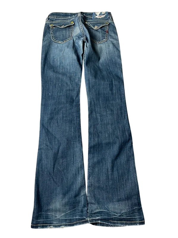Mek Y2K flared Jeans blau Größe M