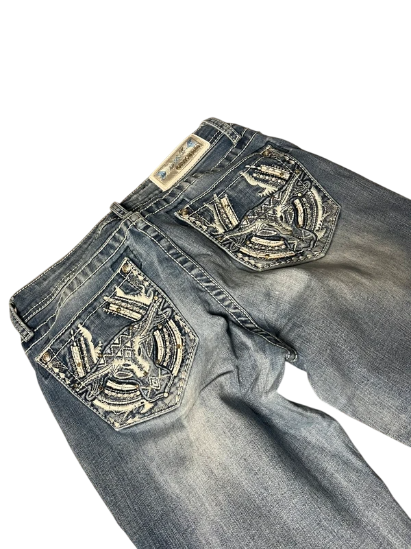 Grace Y2K flared Jeans blau Größe XS