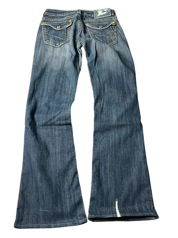 Mek Y2K flared Jeans blau Größe M