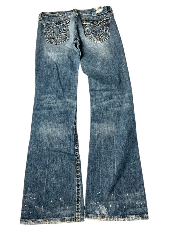 Mek Y2K flared Jeans blau Größe M