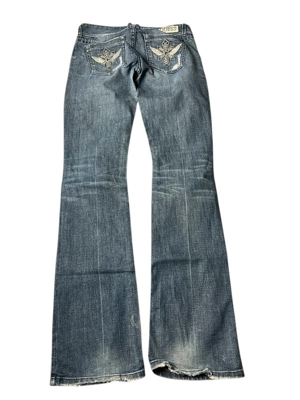 Guess Y2K flared Jeans blau Größe S
